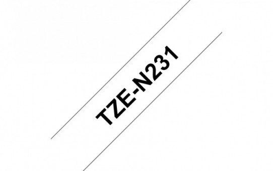 קלטת שחור על לבן 12 מ"מ מקורי Brother TZEN231 ללא למינציה דביק סטנדרטי קלטת שחור על לבן 12 מ"מ מקורי Brother TZEN231 ללא למינציה דביק סטנדרטי