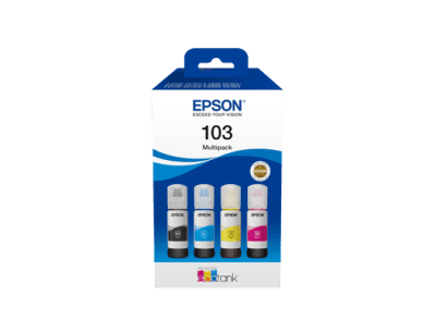 מארז סט דיו מקורי אפסון 103 Epson Ecotank Ink מארז סט דיו מקורי אפסון 103 Epson Ecotank Ink