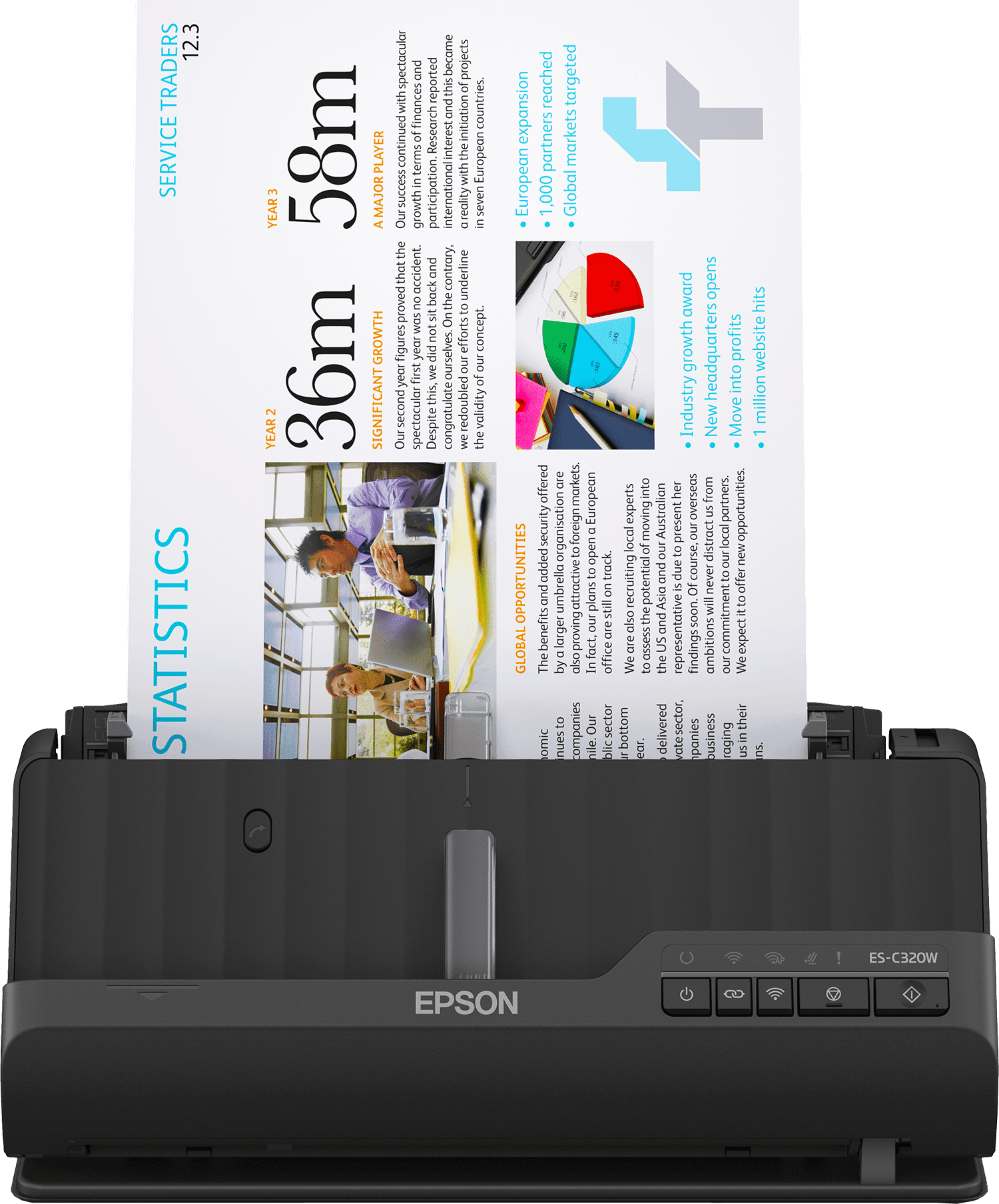 סורק קומפקטי EPSON WorkForce ES-C320W סורק קומפקטי EPSON WorkForce ES-C320W