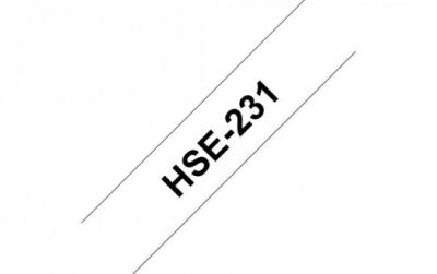 קלטת שחור על לבן 11.7 מ"מ מקורי Brother HSe231  מתכווץ בחום