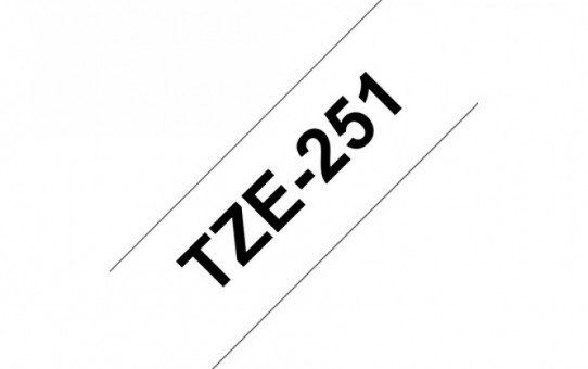 TZE251 קלטת שחור על לבן 24 מ"מ מקורי Brother TZE251 למינציה דביק סטנדרטי TZE251 קלטת שחור על לבן 24 מ"מ מקורי Brother TZE251 למינציה דביק סטנדרטי