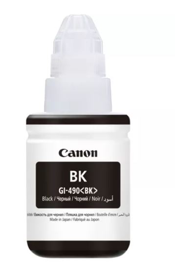 ראש דיו מקורי שחור Canon GI-490 BK ראש דיו מקורי שחור Canon GI-490 BK